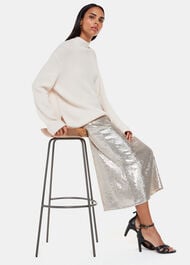 Sequin Midi Skirt
