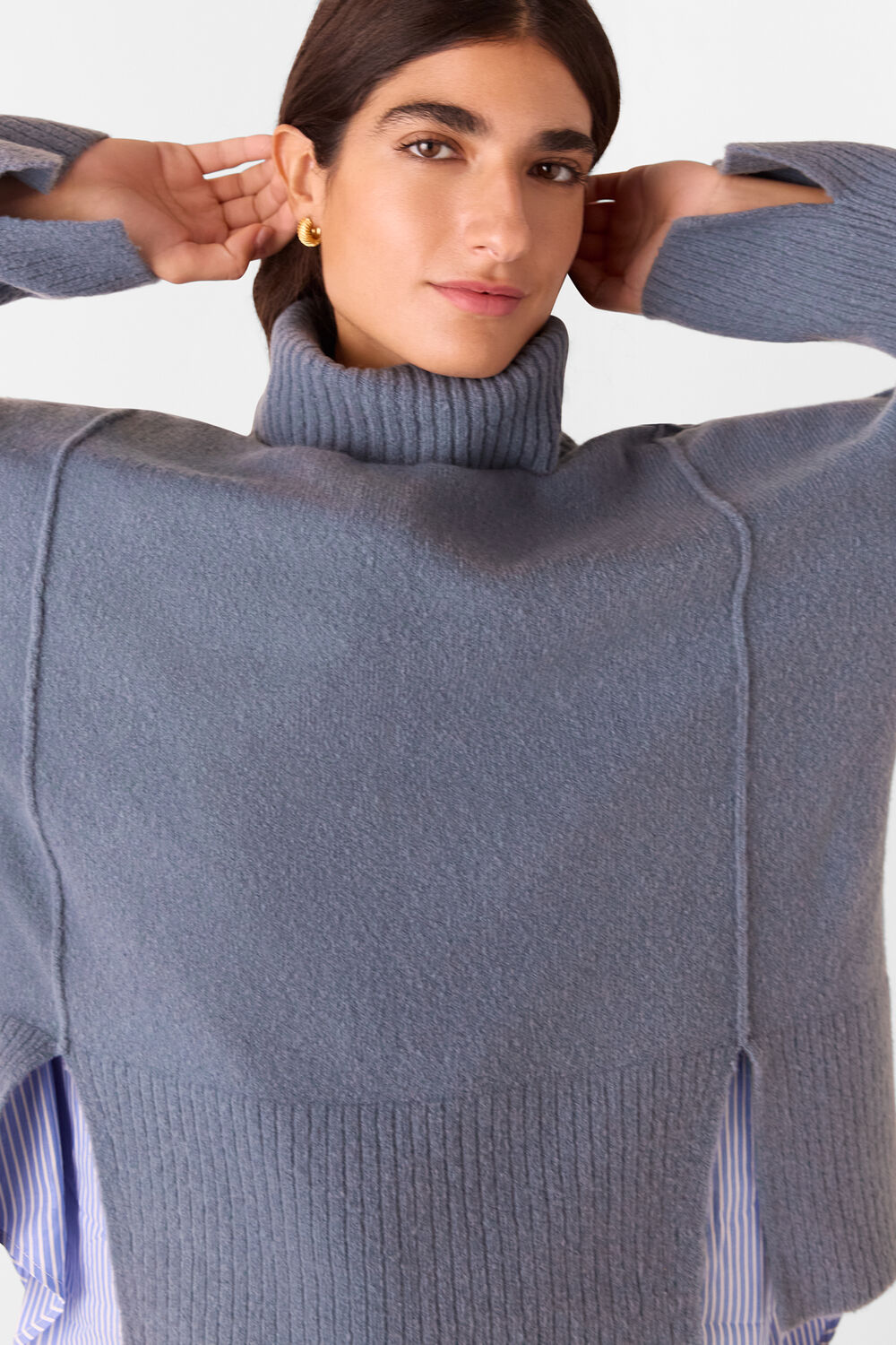 Wool Mix Roll Neck Knit