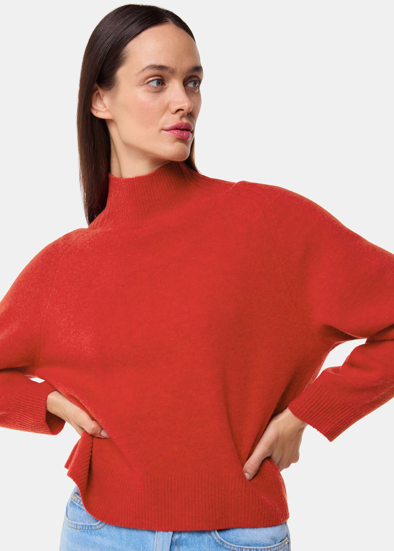 Wool Funnel Neck Knit