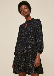 Bright Bud Print Smock Dress