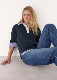 Contrast Collar Polo Shirt