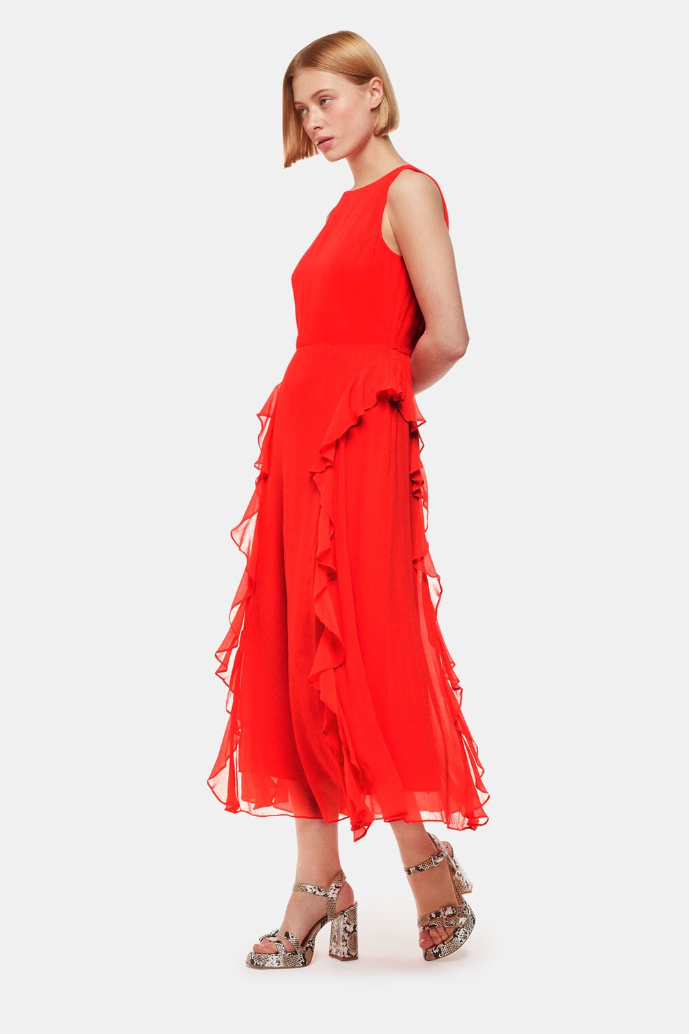 Nellie Frill Detail Midi Dress