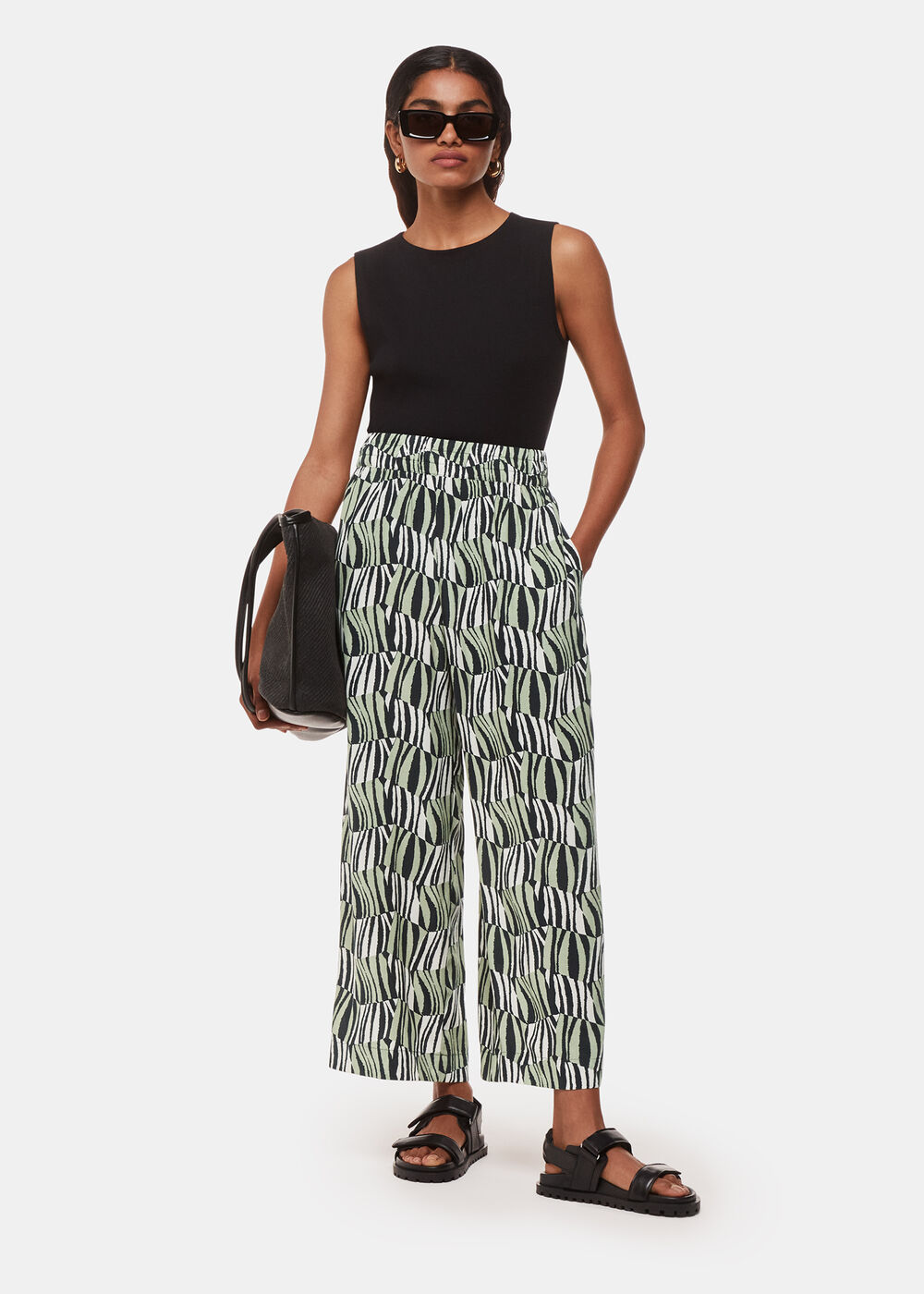 Petite Checkerboard Tiger Trouser