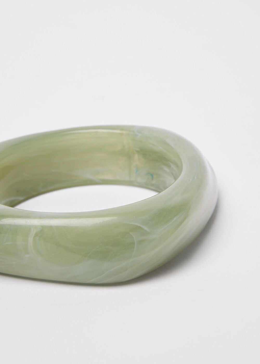 Green Irregular Chunky Bangle