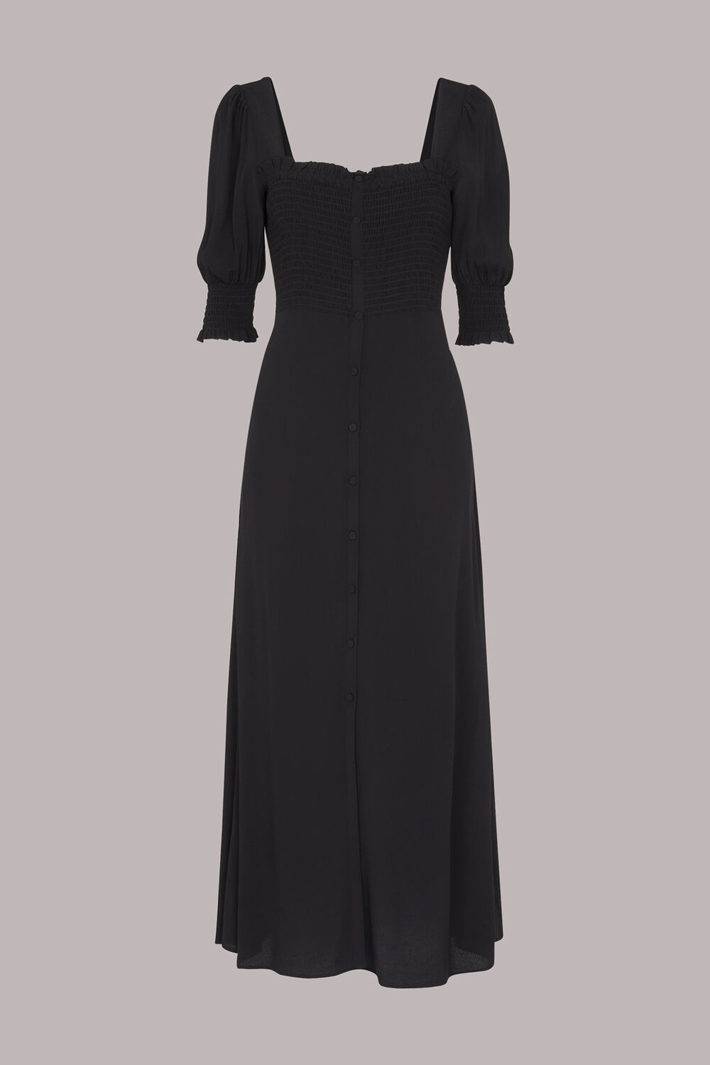 Luna Shirred Bodice Midi Dress