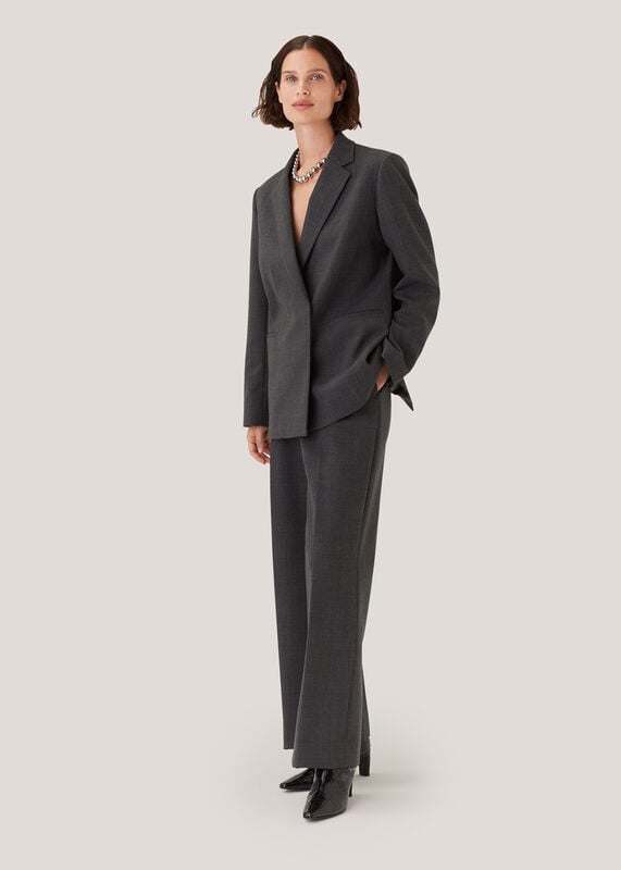 Grey Marl Natalie Wool Blend Blazer