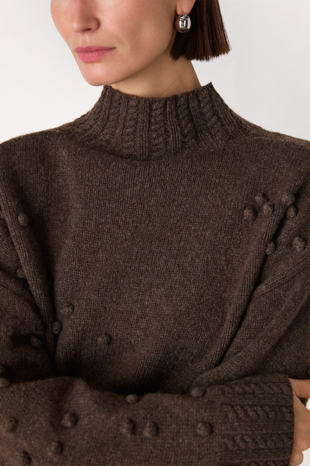 Wool Irregular Bobble Knit