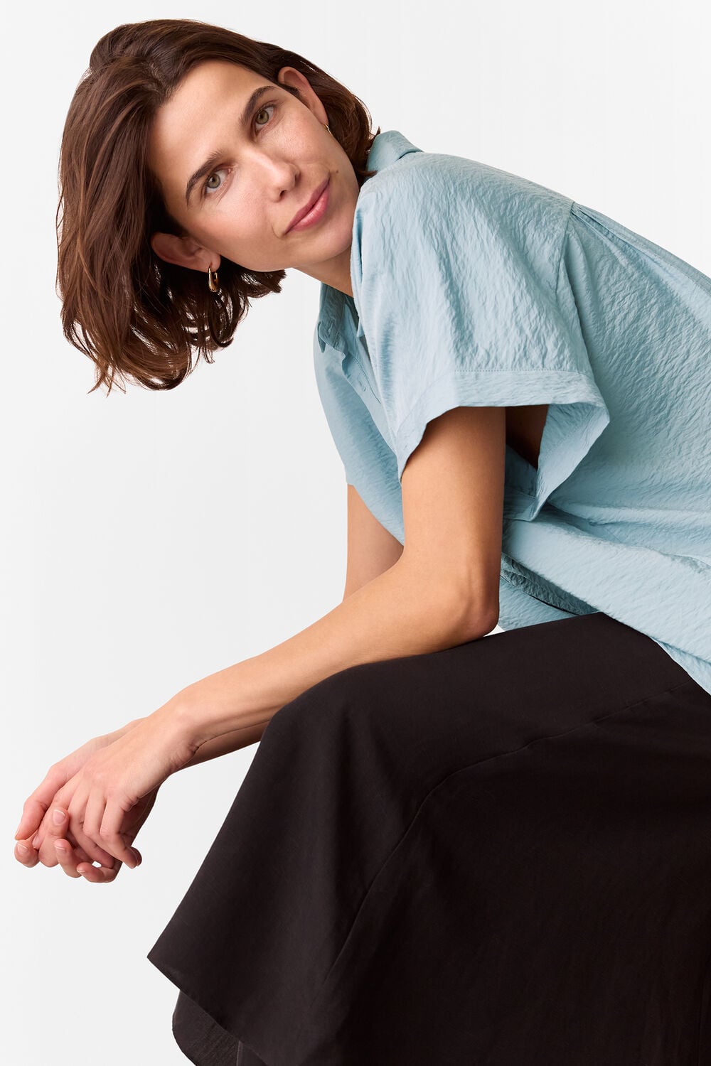 Pale Blue Button Up Nicola Shirt