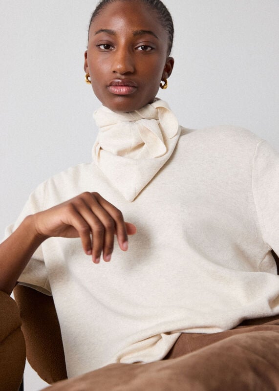 Oatmeal Fine Knit T-Shirt