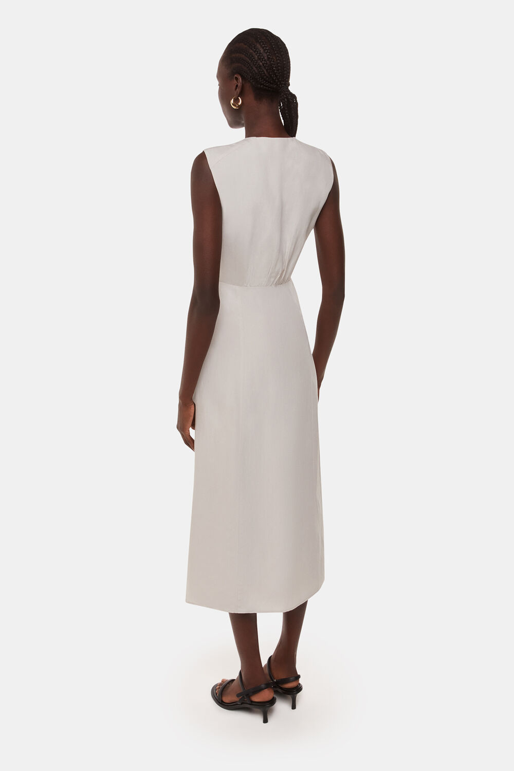 Abbie Linen Blend Midi Dress