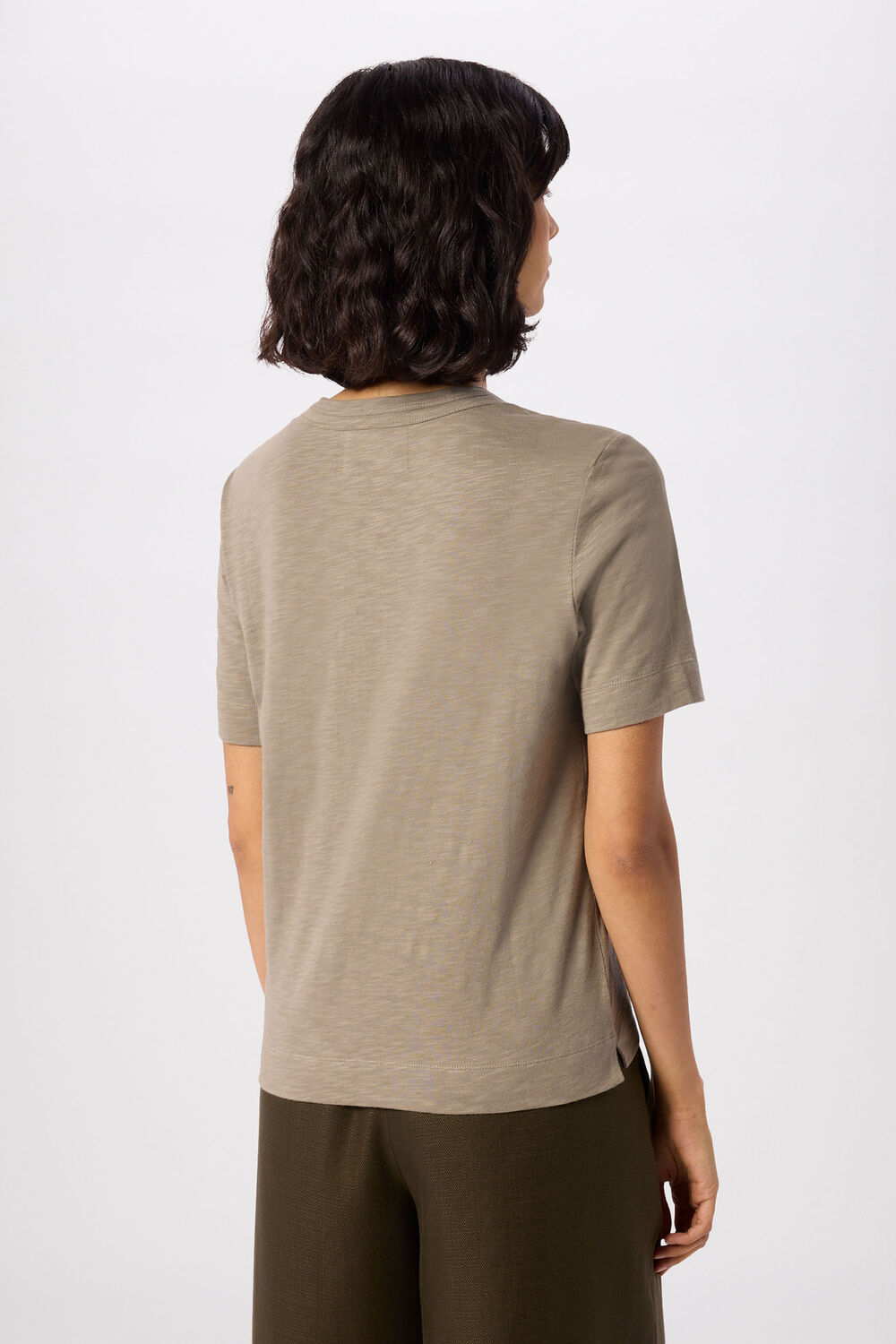 Sage Green Rosa Double Trim T-Shirt