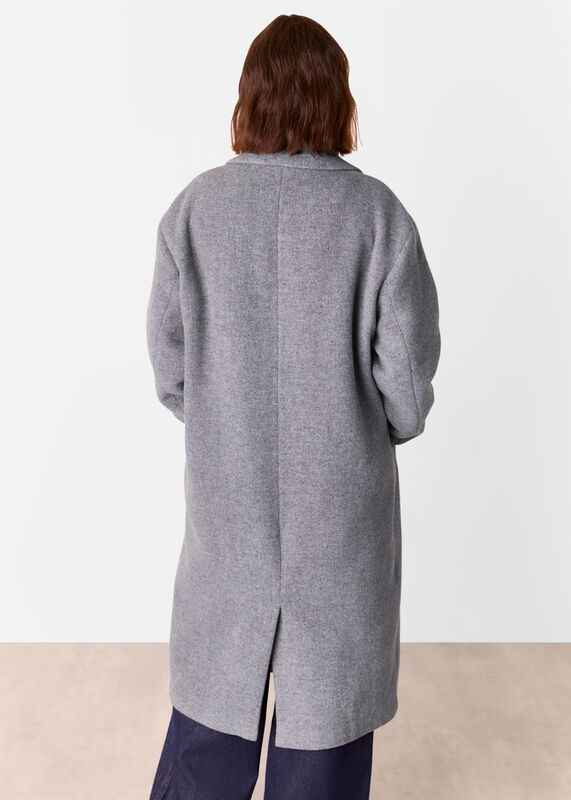 Grey Eliza Double Breasted Coat