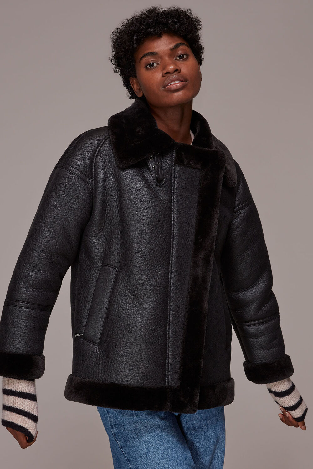 Lauren Faux Fur Biker
