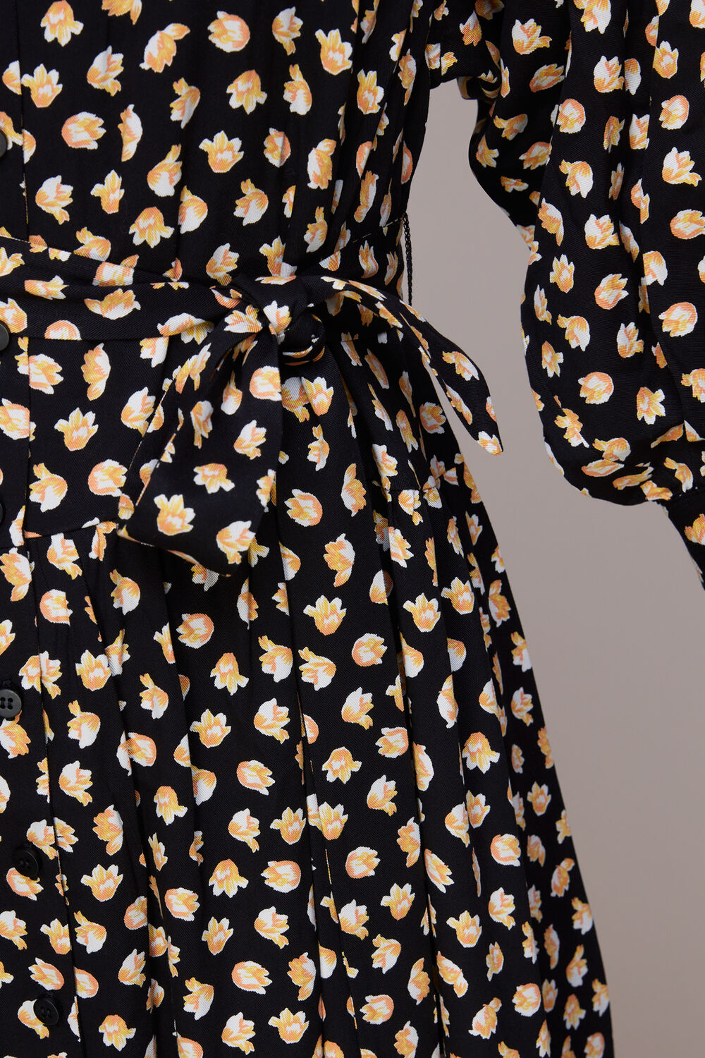 Twisting Tulips Trapeze Dress
