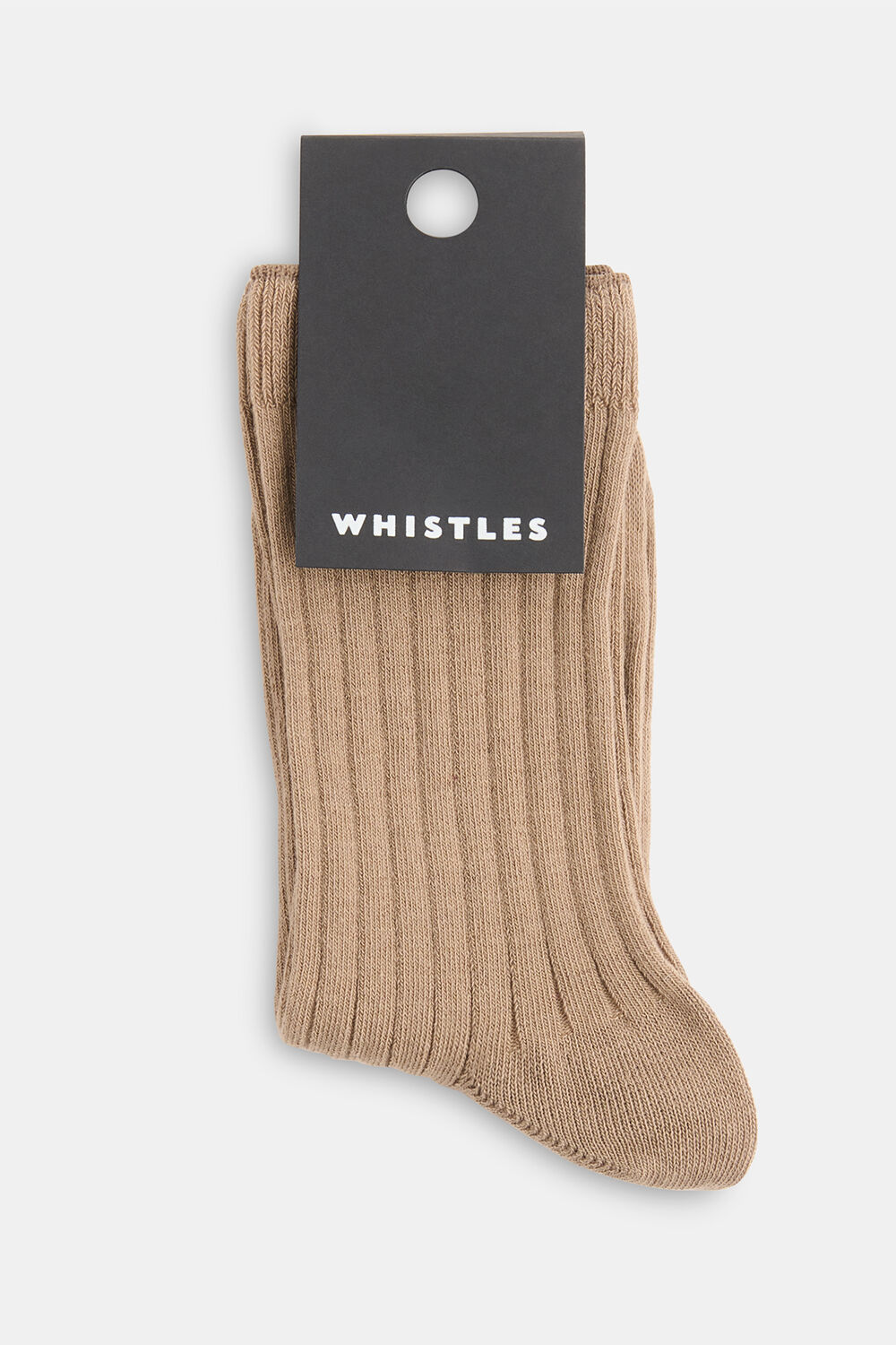 Neutral Classic Ribbed Socks