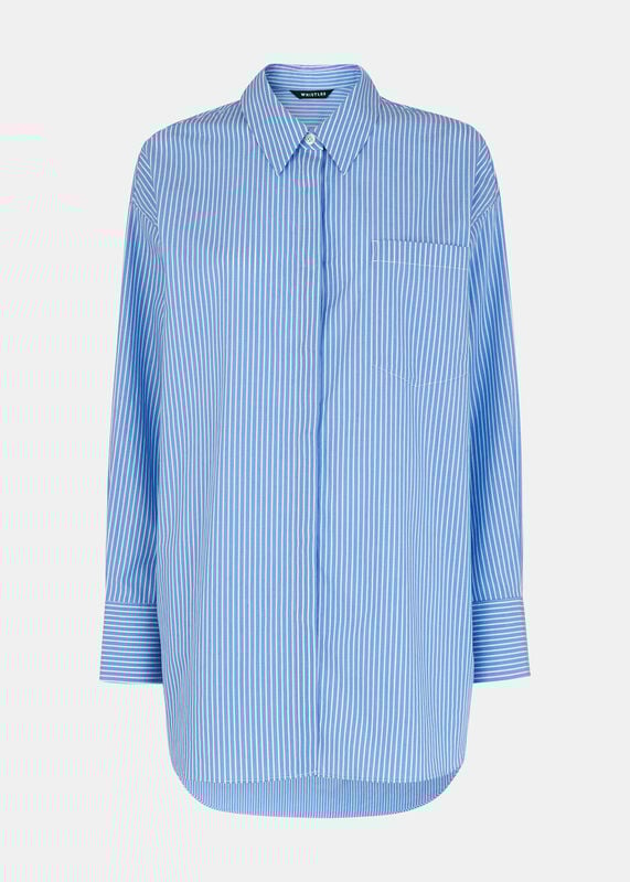 Blue Stripe Oversized Shirt
