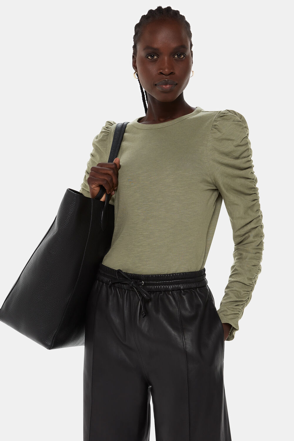 Ruched Sleeve Top
