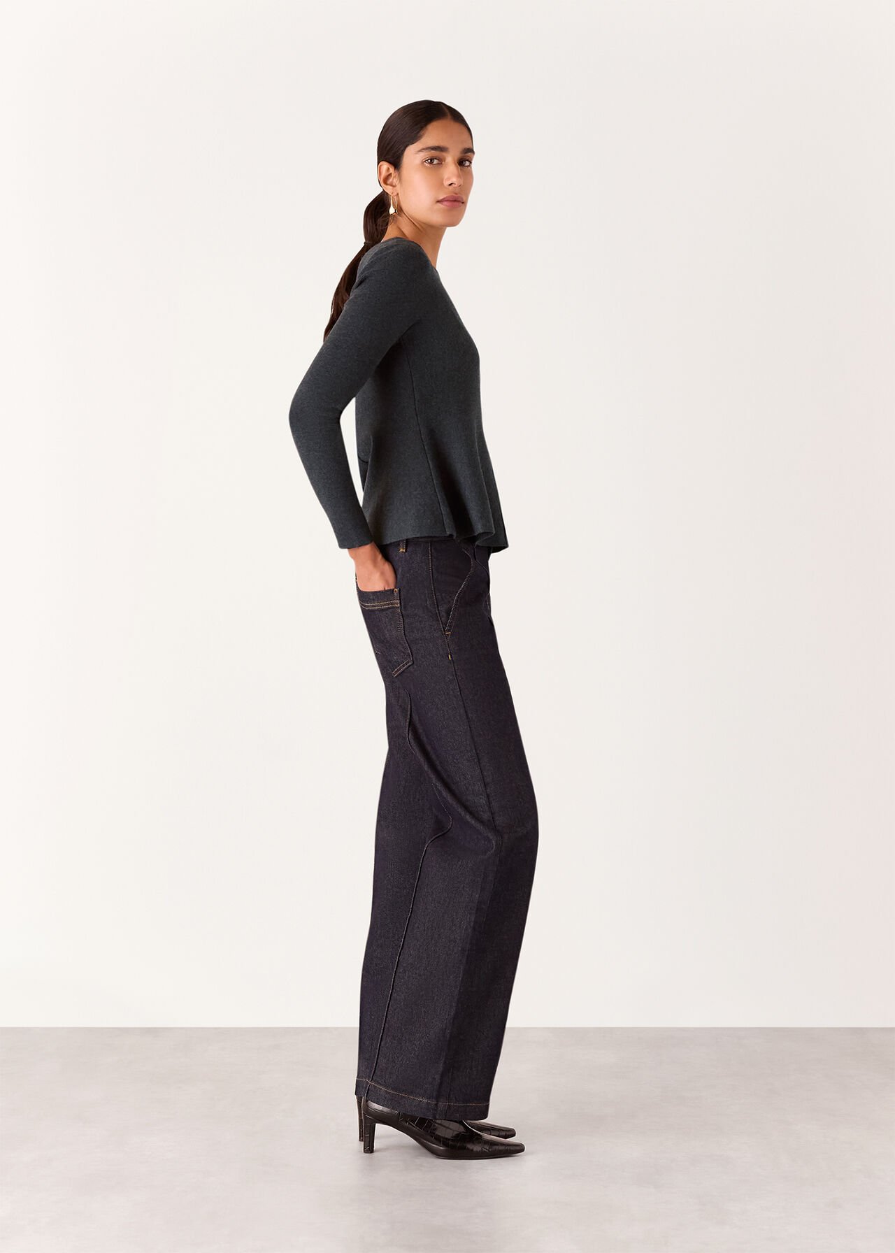 Peplum Detail Knit