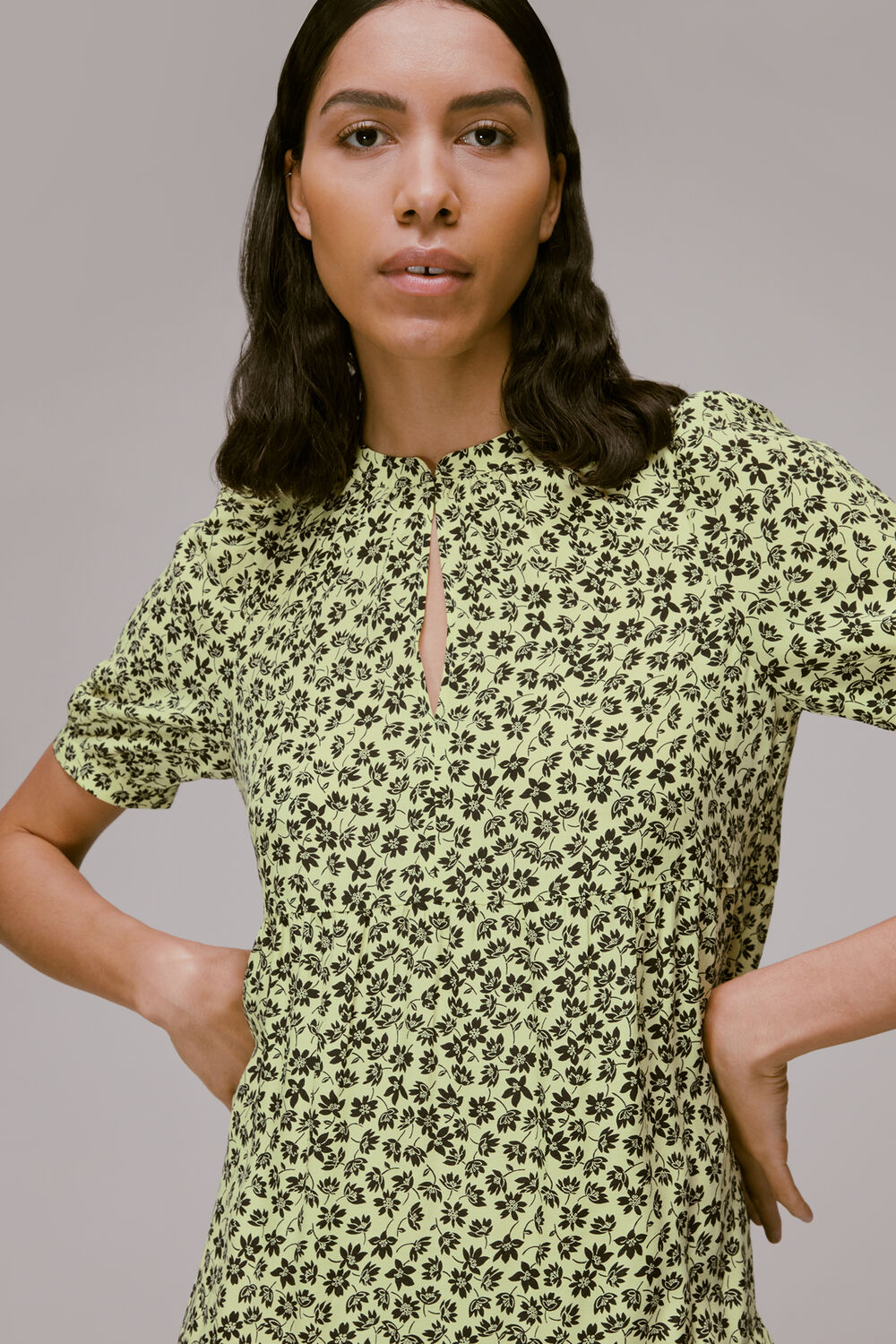 Buttercup Floral Trapeze Dress