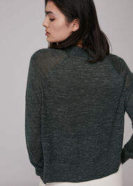 Relaxed Linen Mix Cardigan