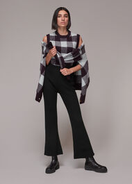 Knitted Ribbed Flare Trouser