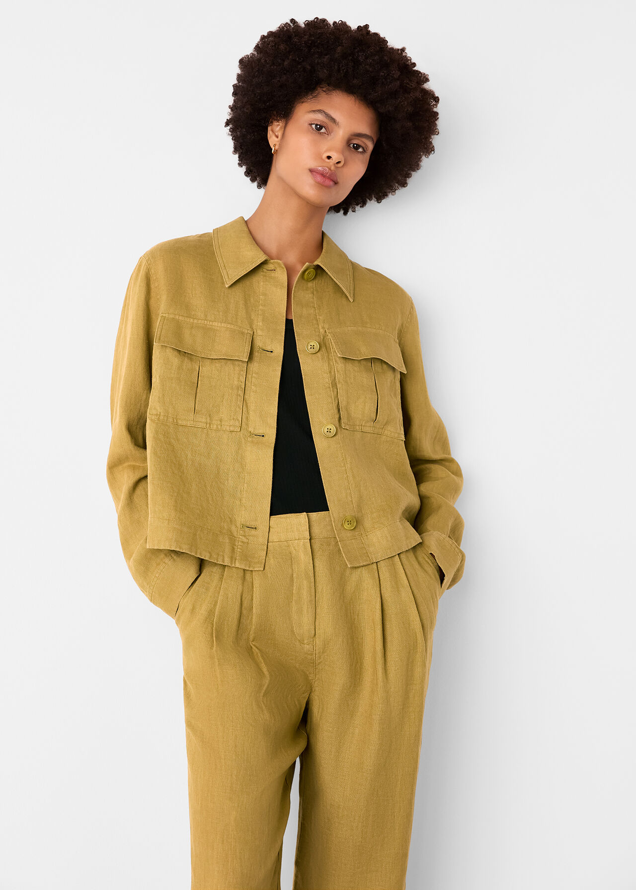 Olive Linen Coord