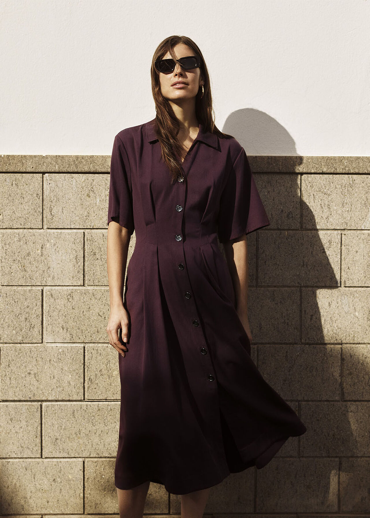 Renee Button Shirt Dress