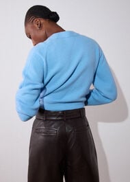 Wool Mix Curved Hem Knit