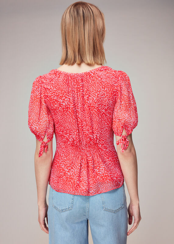 Diagonal Leopard Top