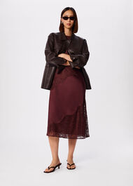 Lace Insert Midi Dress