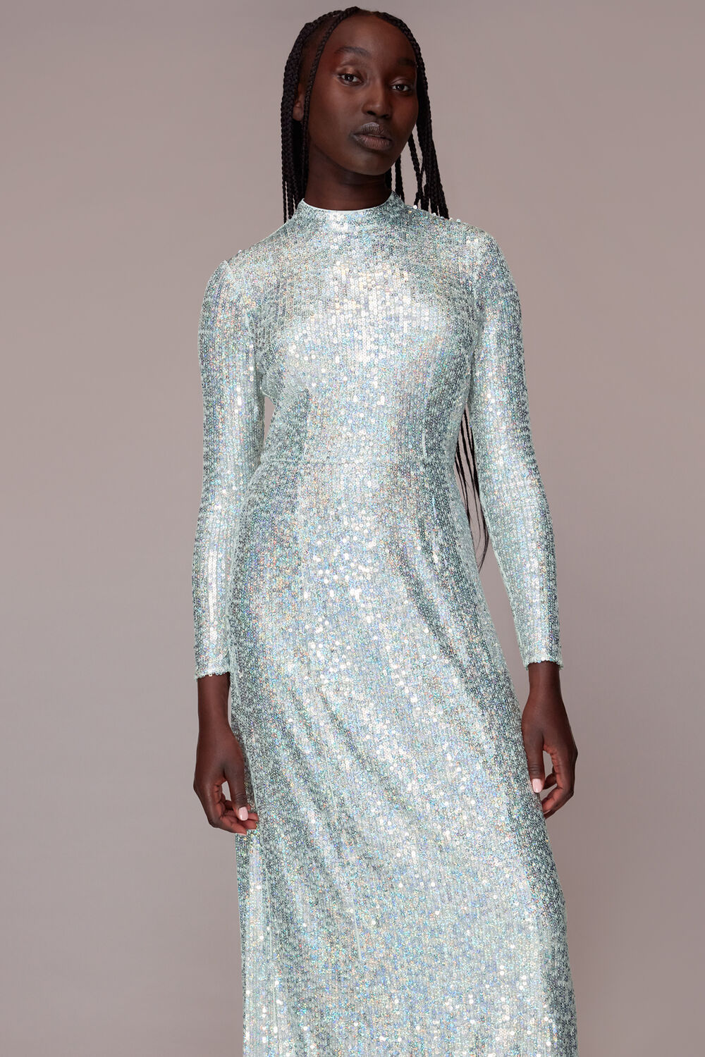 Minimal Sequin Midi Dress
