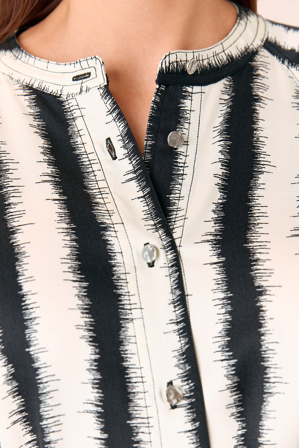 Ivory Hazy Stripe Mabel Dress