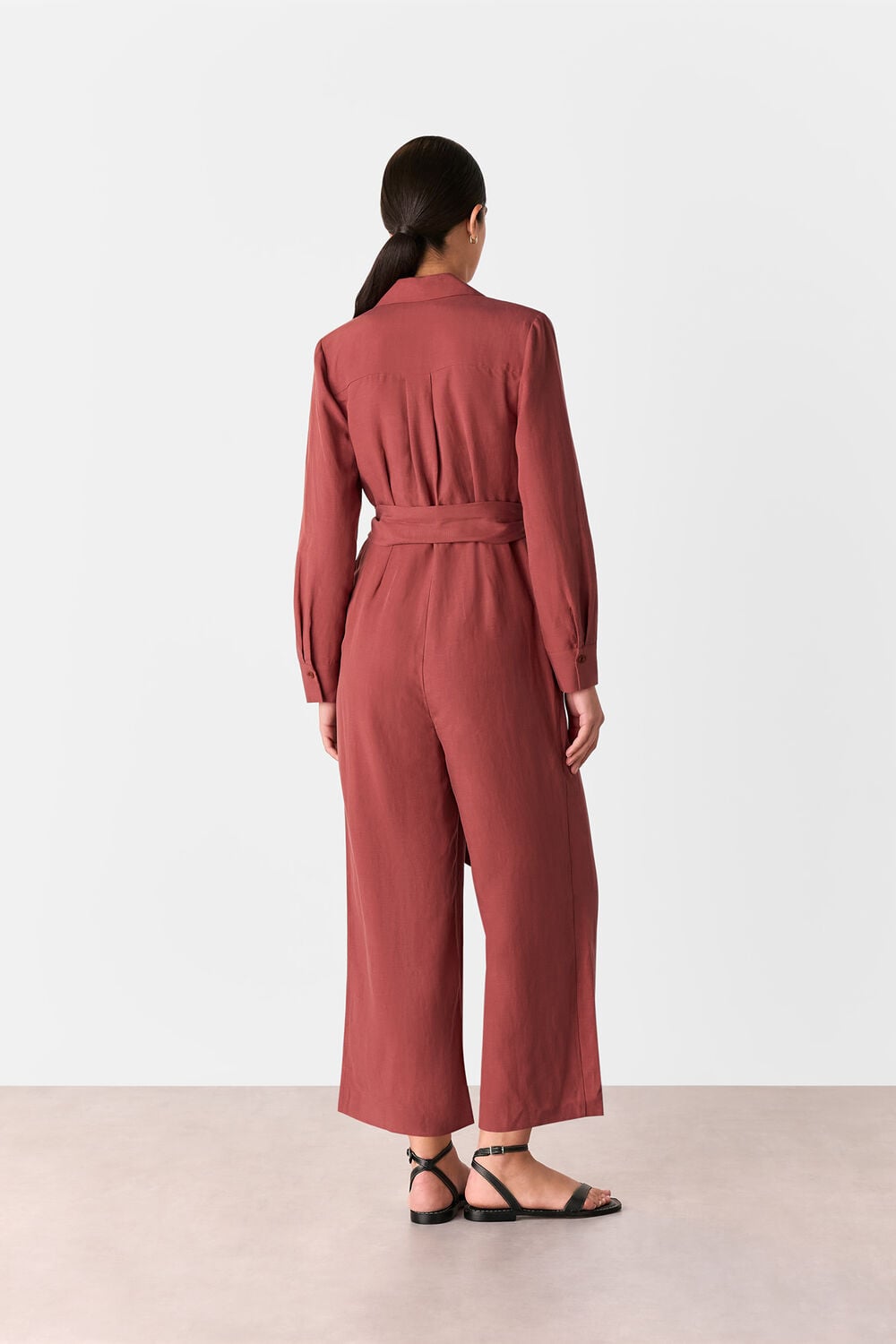 Rose Relaxed Linen Blend Jumpsuit