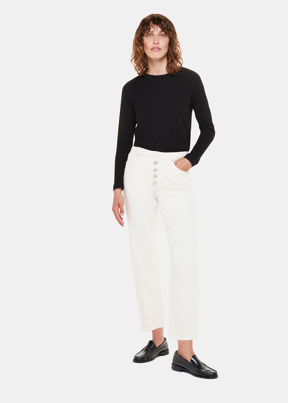 Crew Neck Pocket Top