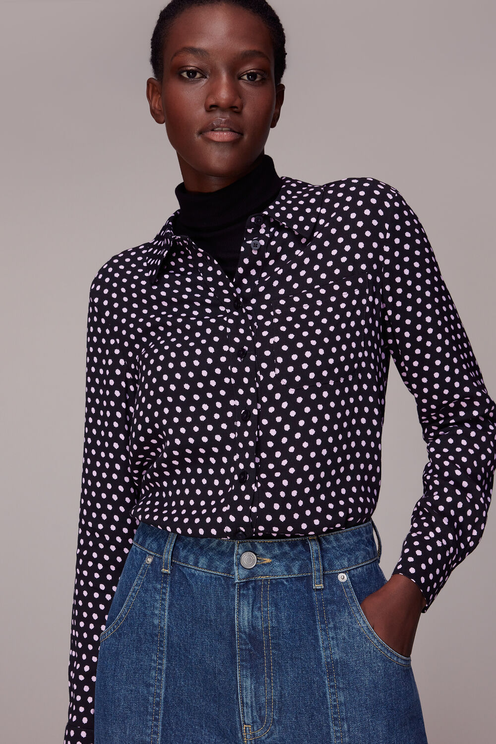 Dotted Spot Print Shirt