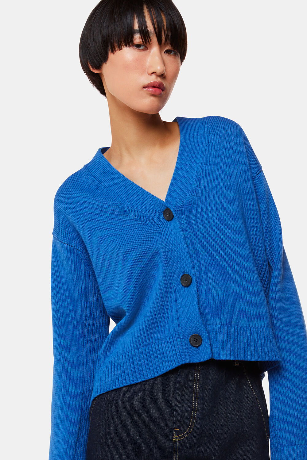 Cobalt Blue Nina Button Front Cardigan