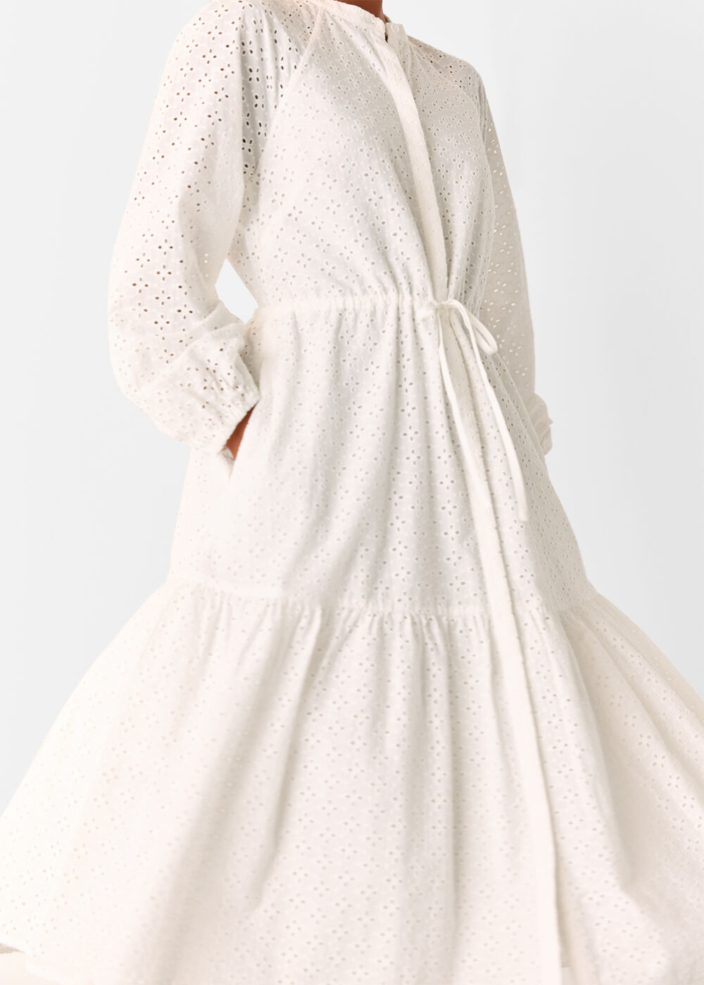 Petite Broderie Midi Dress