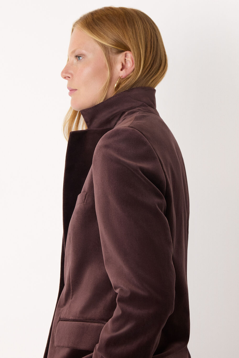 Cotton Velvet Tailored Blazer