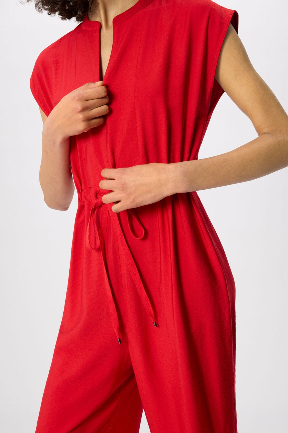 Sleeveless Drawstring Jumpsuit