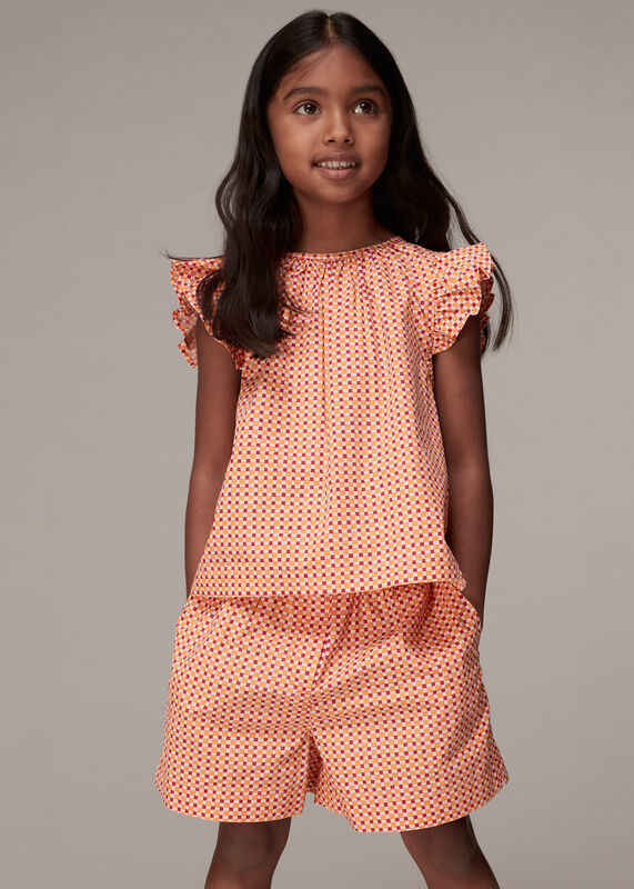 Pink Ditsy Square Sammy Shorts