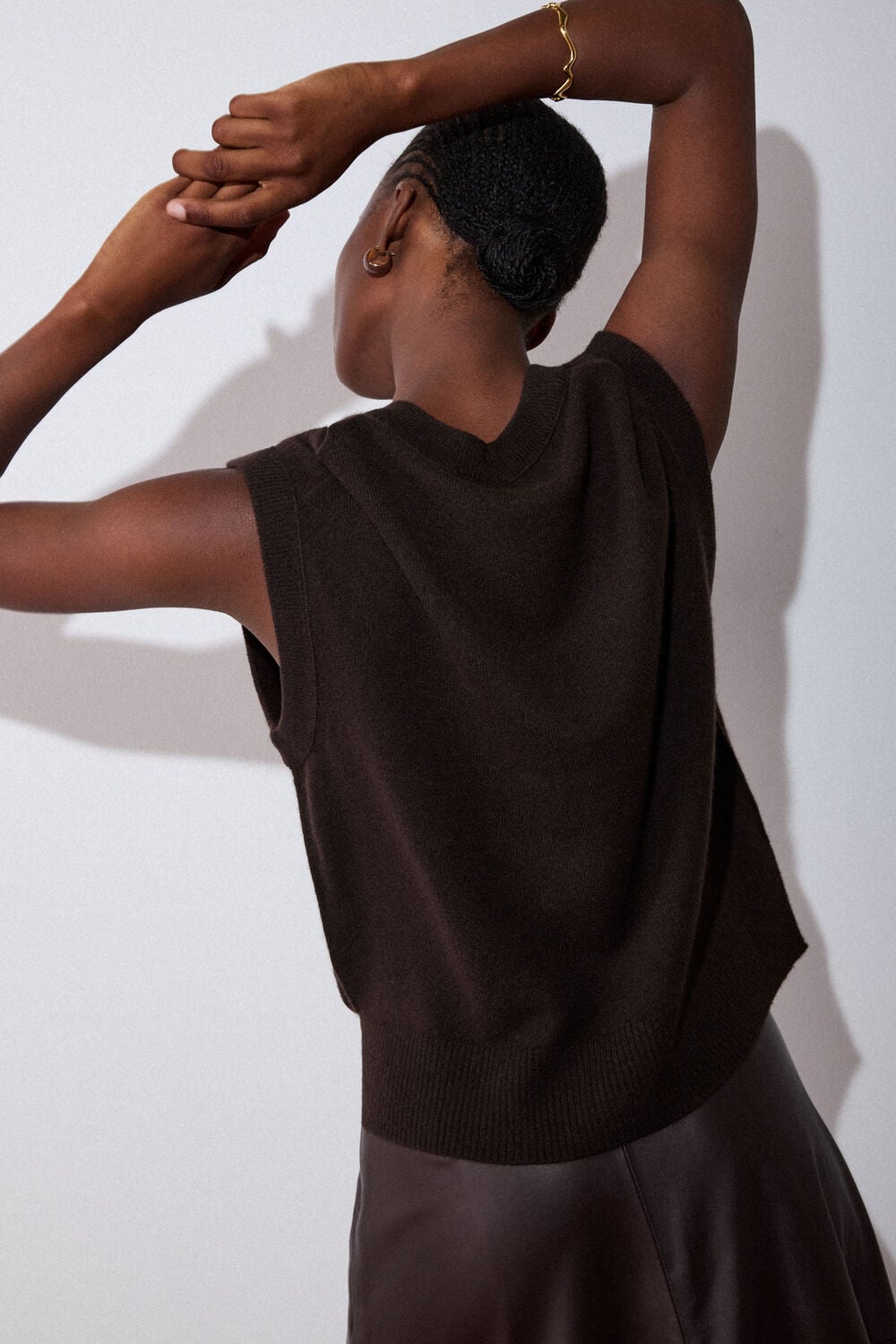 Cashmere V Neck Tank