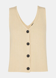 Button Front V Neck Tank