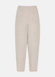 Petite Linen Barrel Trouser