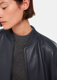 Erin Leather Bomber