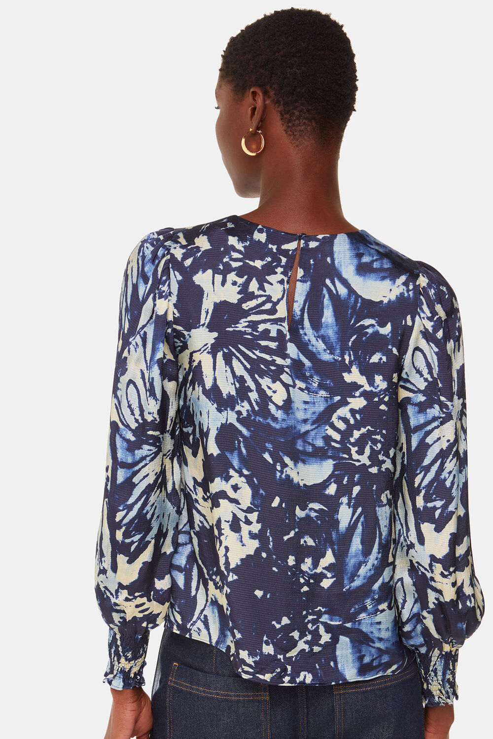 Dazzled Floral Satin Blouse
