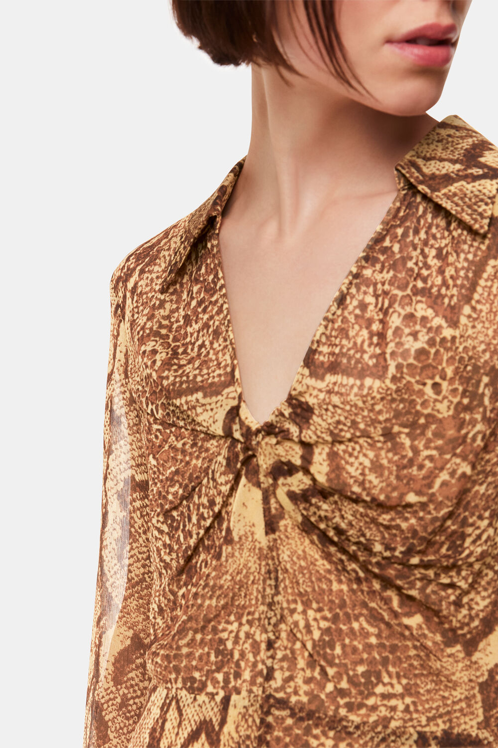 Serpent Print Midi Dress