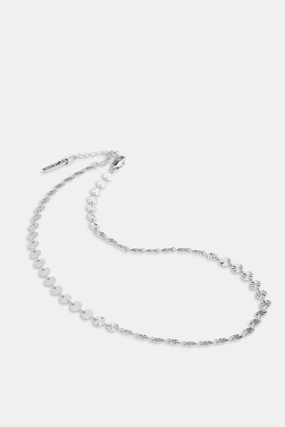 Textured Circle Chain Necklace