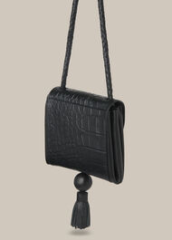 Arden Croc Tassel Bag