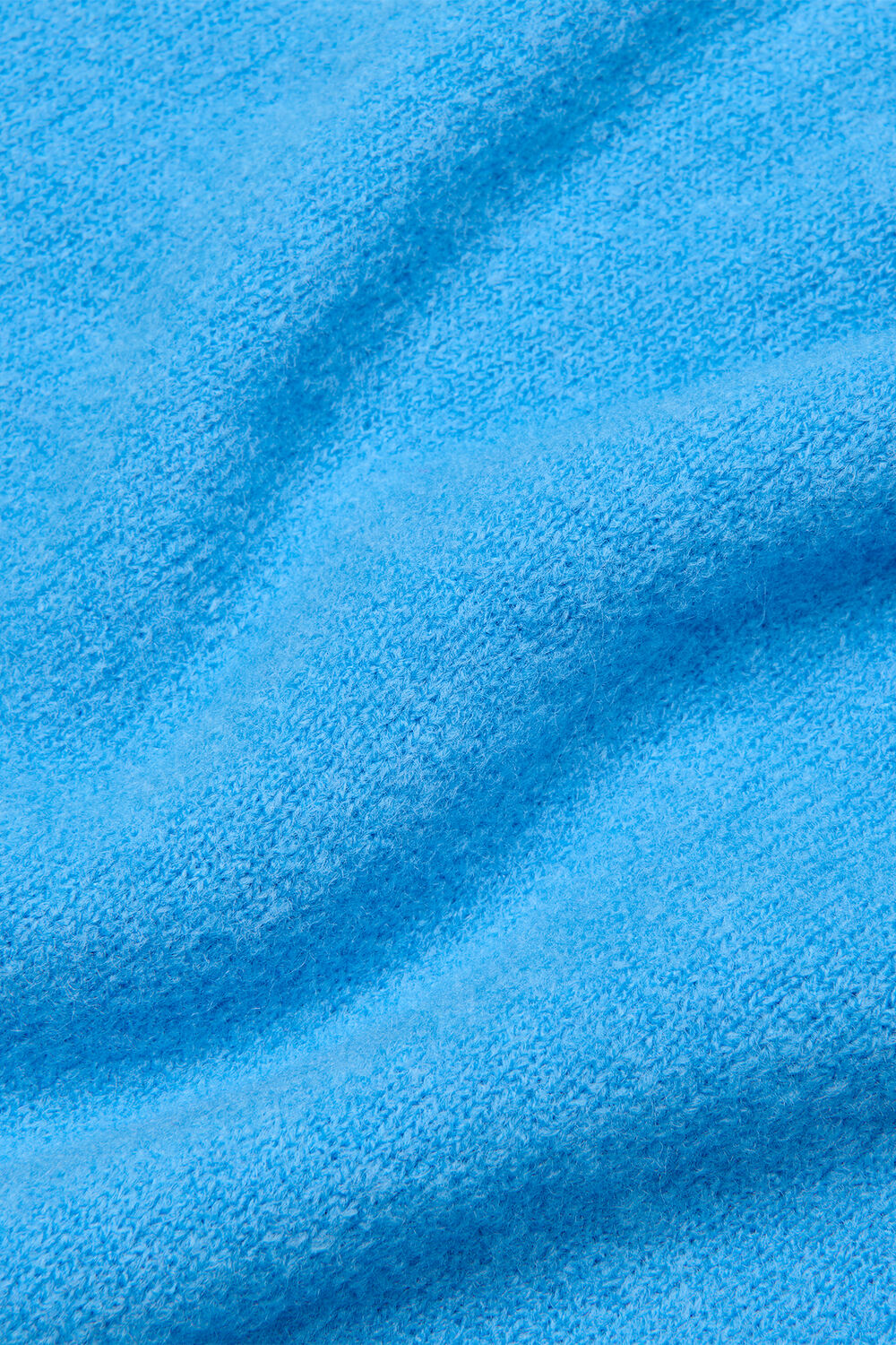 Blue Wool Mix Seam Detail Knit