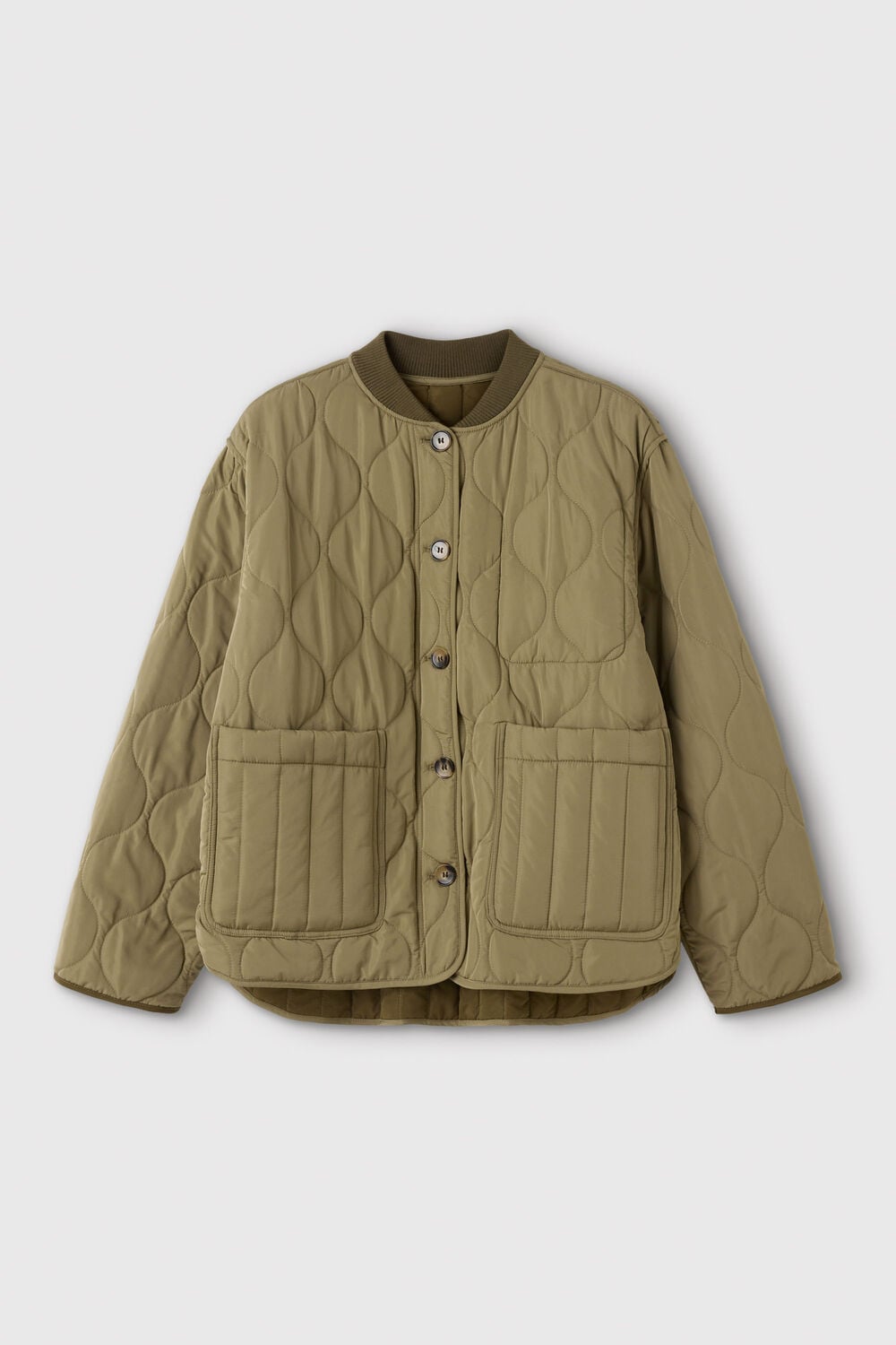 Khaki Reversible Quilted Coat